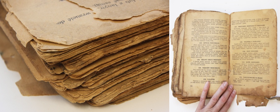 Reperowanie starych okładek książek